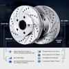 Power Sport Front Rear Brakes and Rotors Kit |Front Rear Brake Pads| Brake Rotors and Pads| Ceramic Brake Pads and Rotors - BLCC.66073.02 view 4