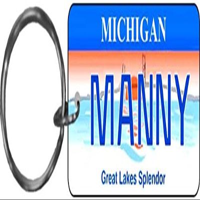 Accent on Engraving Personalized Michigan 1997 Replica License Plate Keychain