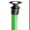 Venhill SUZ-13003R Braided Stainless Steel Rear Brake Line for Suzuki Hayabusa 2008-2012 - Lime Green w/Black Banjos and Bolts view 1