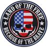 Hot Leathers - PPA8060 Land of the Free Skull Patch (Multicolor, 4" x 4") view 1