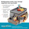 High Road CarHop Front Seat Car Organizer with Car Cup Holder, Passenger Seat Tray and Padded Filing or Cooler Compartment with Side Pocket Storage, Gray view 3