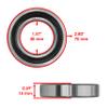 Caltric Rear Wheel Ball Bearings & Seals Compatible with Yamaha Grizzly 350 Yfm350 Yfm-350 2Wd 2007-2014 view 3