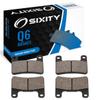 Sixity Q6 Front Organic Brake Pads compatible with Suzuki M109RZ Boulevard Limited VZR 1800 ZK8 ZK9 ZL1 ZL2 ZL3 ZL4 RZ 2008-2009 Complete Set view 1