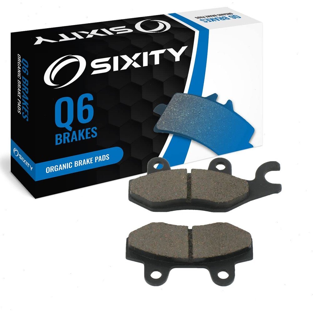Sixity Q6 Rear Organic Brake Pads compatible with Kawasaki EX300 Ninja 300 ABS BDF BDFA BEF BES BFF 2013-2015 Complete Set
