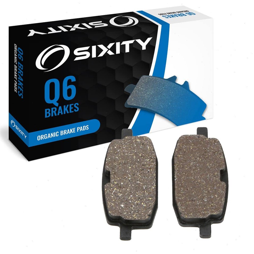 Sixity Q6 Front Organic Brake Pads compatible with Yamaha YW 100 BW 4VP5 PC PV PX 5XR1 R2 R3 R4 1997-2008 Complete Set