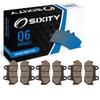 Sixity Q6 Front & Rear Organic Brake Pads for Honda GL1200 Gold Wing 1984 view 1