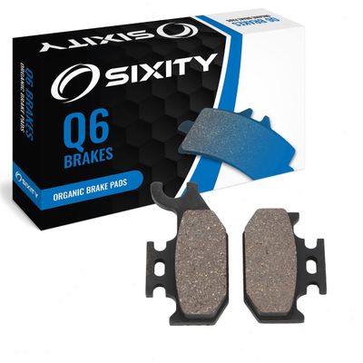 Sixity Q6 Rear Organic Brake Pads compatible with Can-Am Outlander Max 800 HO EFI LTD 2007-2010 Complete Set