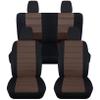 Totally Covers Compatible with 2011-2018 Jeep Wrangler JK Seat Covers: Black & Brown - Full Set: Front & Rear (23 Colors) 2-Door/4-Door Complete Back Solid/Split Bench view 1