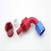 Autobahn88 Aluminum Anodized Swivel Hose End Fitting for PTFE Teflon Fuel Line - Reusable, 90-Degree, AN4 (Blue/Red) view 2
