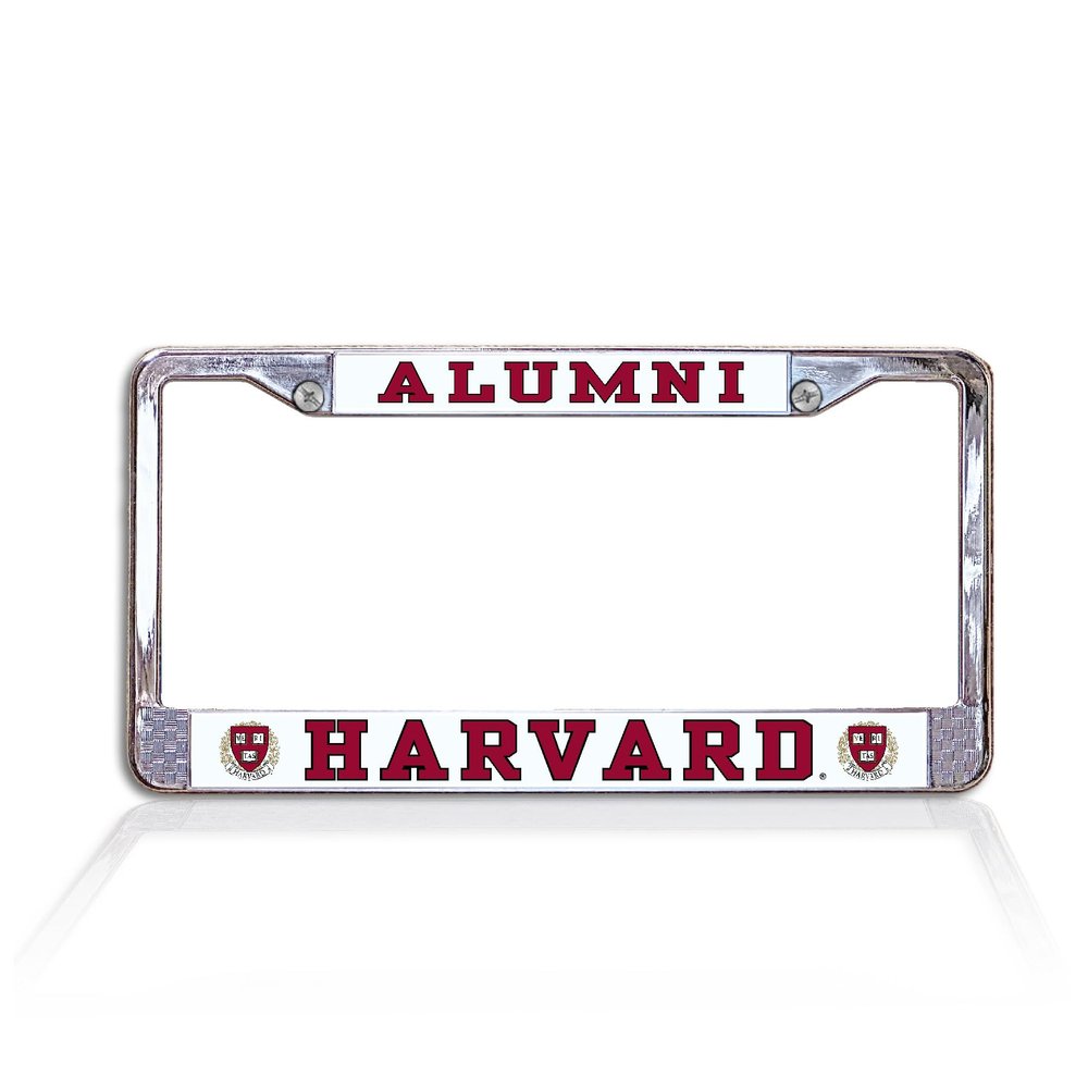 Harvard Alumni On White Background Metal License Plate Frame (Officially Licensed Product)