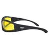 Global Vision Triumphant Padded Motorcycle Sunglasses Gloss Black Frames Yellow Lenses ANSI Z87+ view 4
