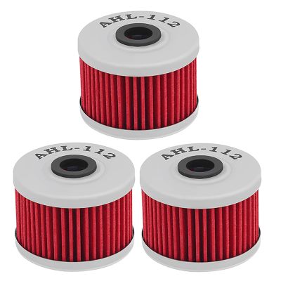 AHL 112 Oil Filter for Honda XL600R XL600 R 600 1983-1988, XL250 250 1988-1991,XL350R 350 1984-1987,XL600L 600 1983-1987,XR250L 250 1991-1999,XR350R 350 1983-1987,XR400R 397 2004(Pack of 3)