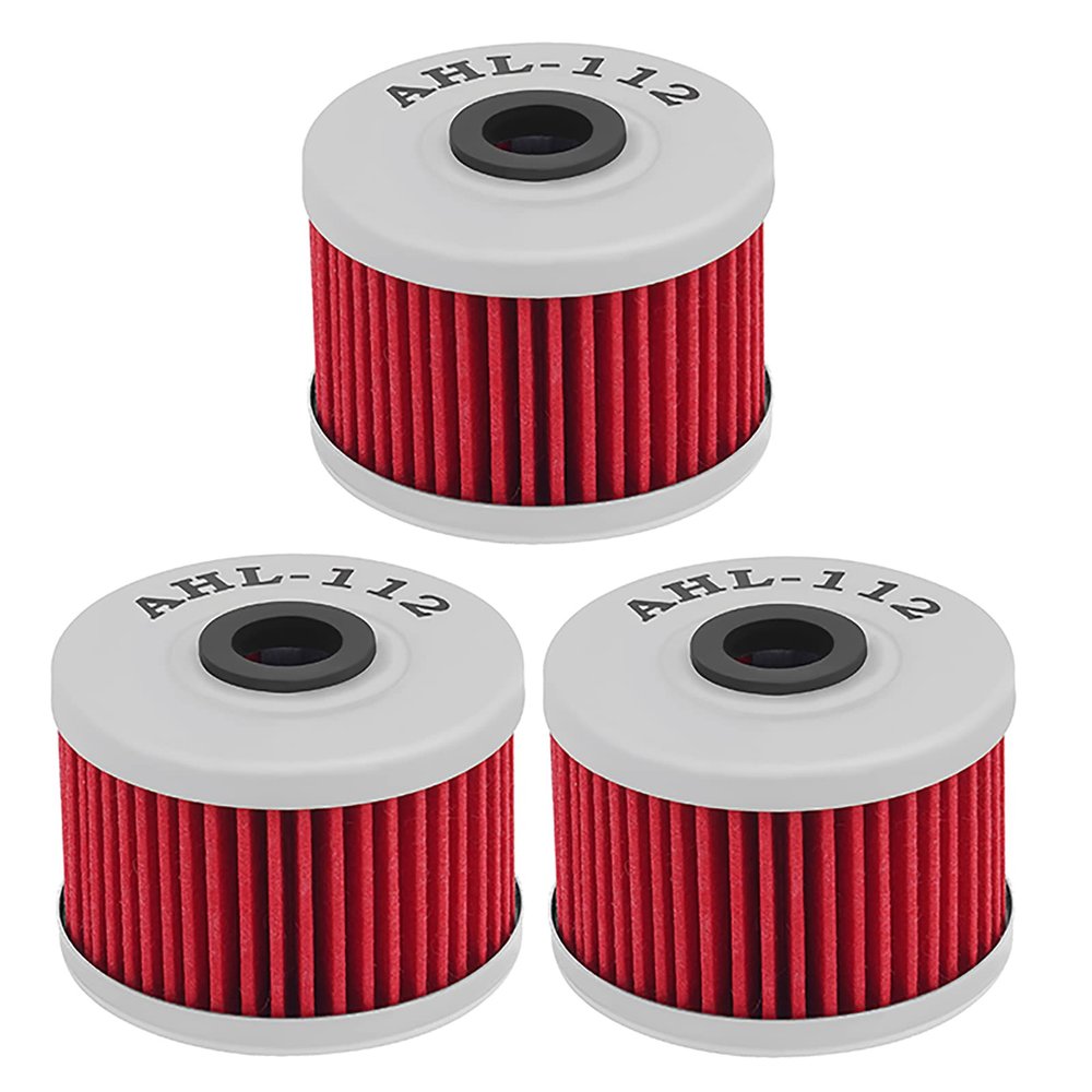 AHL 112 Oil Filter for Honda XL600R XL600 R 600 1983-1988, XL250 250 1988-1991,XL350R 350 1984-1987,XL600L 600 1983-1987,XR250L 250 1991-1999,XR350R 350 1983-1987,XR400R 397 2004(Pack of 3)
