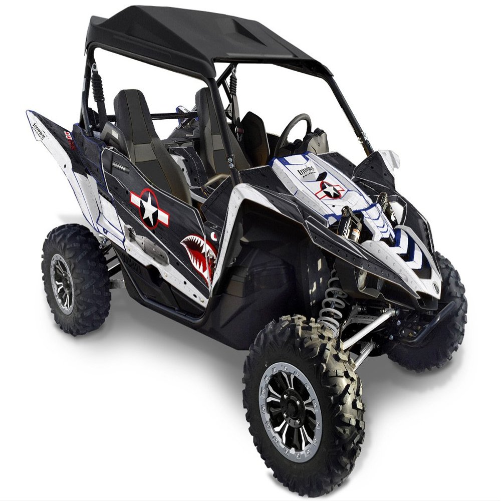 Graphics Kit for Yamaha YXZ 1000 Kit - Black & Silver War Machine Design
