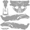 Graphics Kit for Yamaha YXZ 1000 Kit - Black & Silver War Machine Design view 2