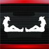 Cowgirl #1 Pair Car Sticker Truck Window Vinyl Decal Orange view 1