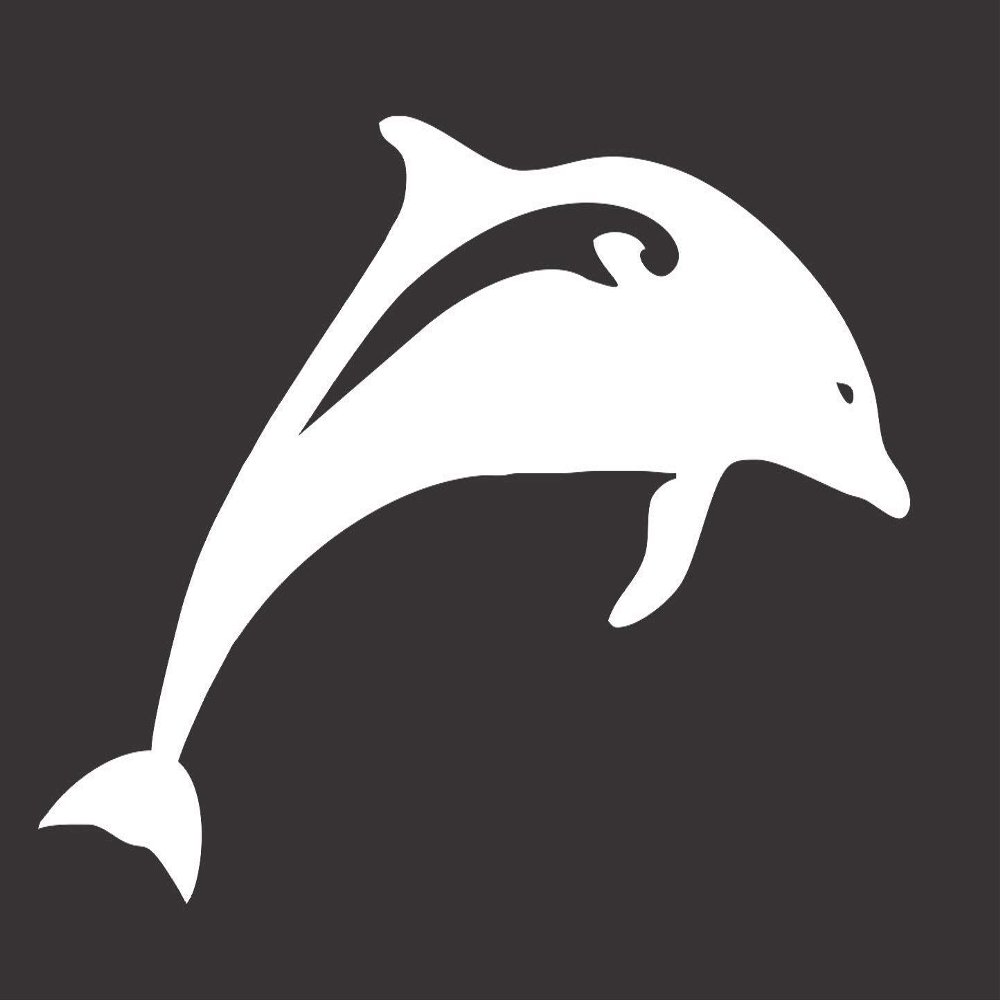 Dolphin - Die Cut Vinyl Window Decal/Sticker for Car/Truck 7"x4"
