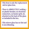 Check Size - More Than One Option Available - Replacement Mirror Glass with Full Size Adhesive for Subaru Crosstrek Forester Impreza WRX XV Crosstrek Driver Side View Left LH view 4