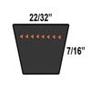 D&D PowerDrive 190203 Hough Tractor Replacement Belt, 22, 38.64" Length, Rubber view 2