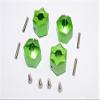 Aluminum Wheel Hex Adapter 12mmx11mm - 4Pcs Set Green view 1