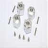 Aluminum Wheel Hex Adapter 12mmx12mm - 4Pcs Set Silver view 1