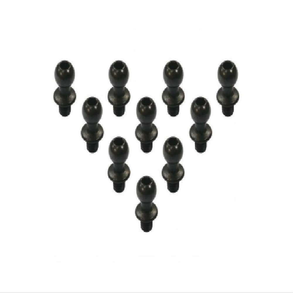 3Racing Steel 4.8mm Ball Stud L=4 10 pcs For Sakura D4 AWD RWD #3RAC-BS4804S
