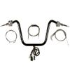 1 1/4" Black 16" Ape Hanger Handlebar PKit for 2008-2011 Harley Dyna Fat Bob models - CMPT-11416GBT-PDYF11 view 1