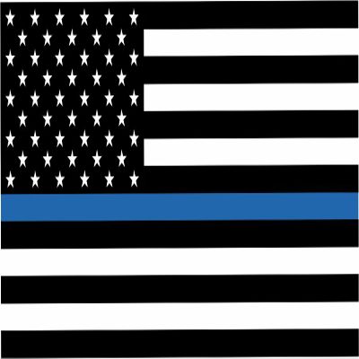 Thin Blue Line American Flag 3.8 Inch Decal