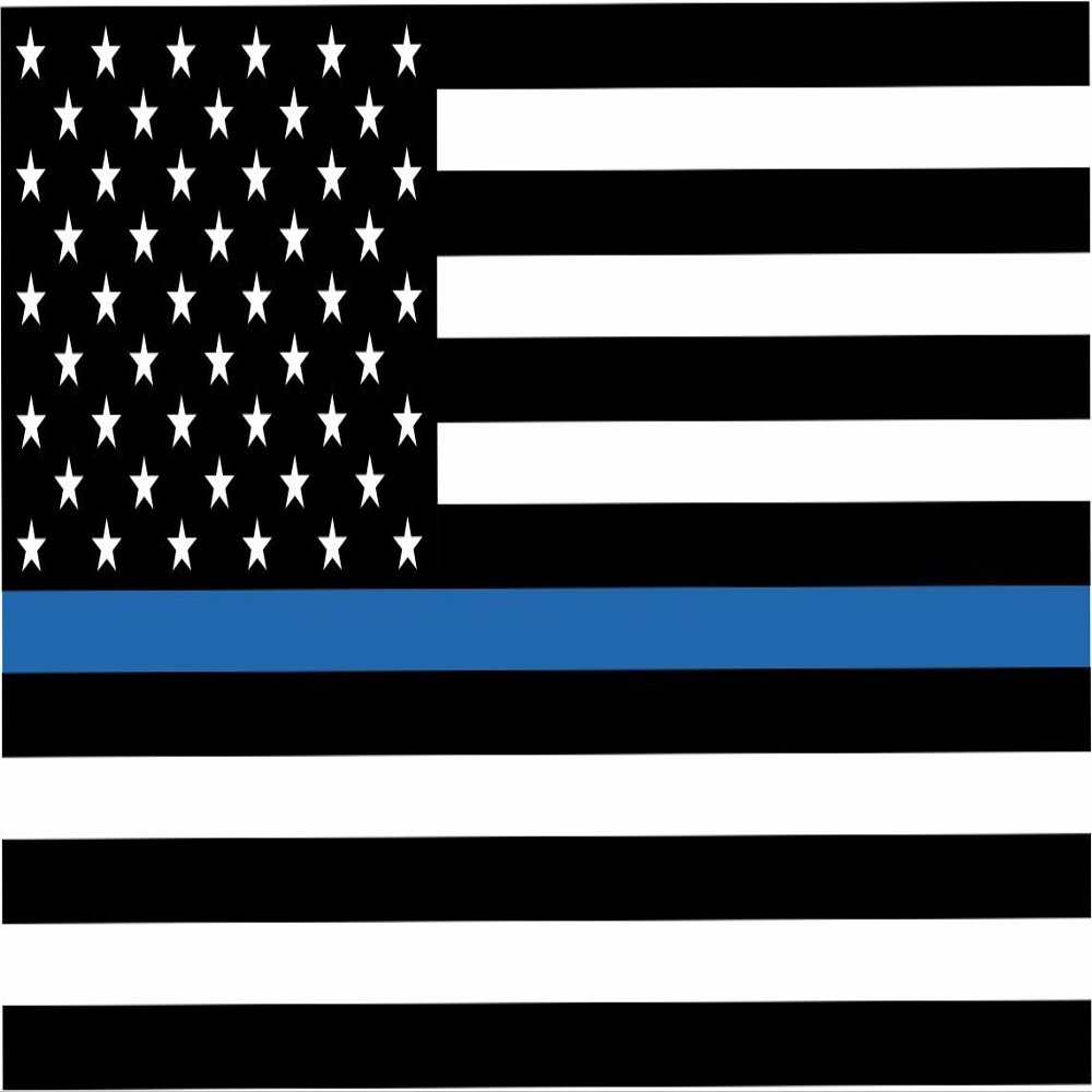 Thin Blue Line American Flag 3.8 Inch Decal
