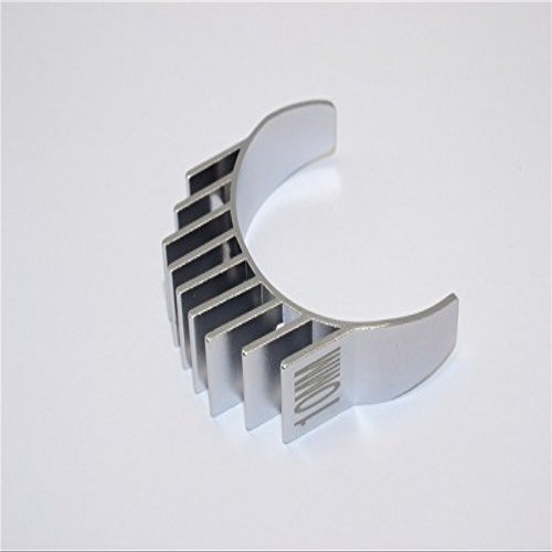 Aluminum Motor Heat Sink Mount 10mm for 1/10 05, 540, 360 Motor - 1Pc Gray Silver