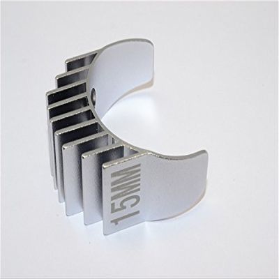 Aluminum Motor Heat Sink Mount 15mm for 1/10 05, 540, 360 Motor - 1Pc Gray Silver
