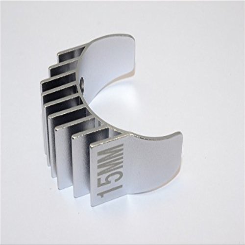 Aluminum Motor Heat Sink Mount 15mm for 1/10 05, 540, 360 Motor - 1Pc Gray Silver