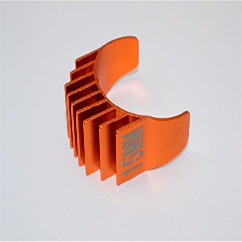 Aluminum Motor Heat Sink Mount 15mm for 1/10 05, 540, 360 Motor - 1Pc Orange
