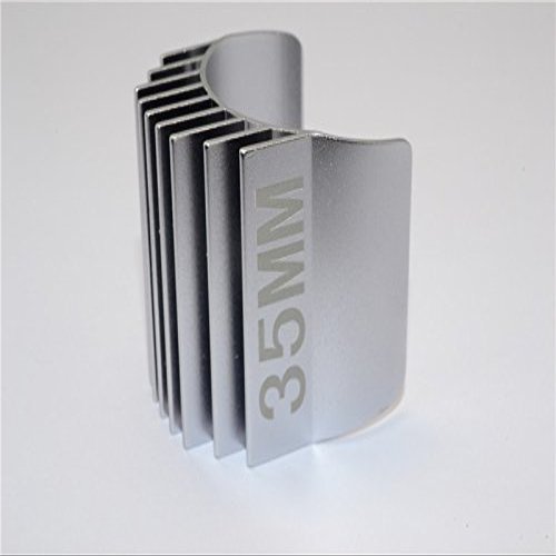 Aluminum Motor Heat Sink Mount 35mm For 1/10 05, 540, 360 Motor - 1Pc Gray Silver