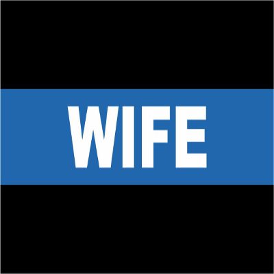Thin Blue Line Police Wife 11.75 Inch Decal
