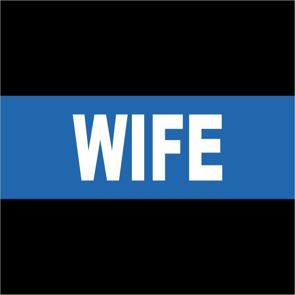 Thin Blue Line Police Wife 11.75 Inch Decal