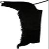 Showman Adult Suede Leather Chaps with Fringe (Black - Small) view 1