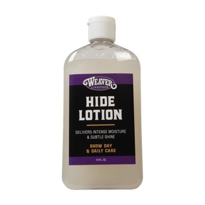 Weaver Livestock Hide Lotion, Anti Wrinkle Moisturizing Lotion with Glycerin and Red Seaweed Derivative, Show Cattle Supplies for Sheep, Goats, Swine and Cattle, 14 oz