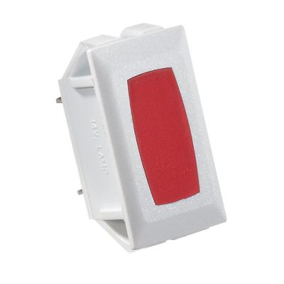 RV Designer Collection S365 Rocker Switch 10A White W/Red