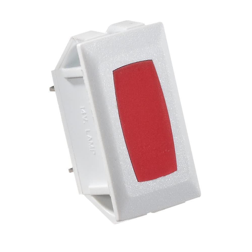 RV Designer Collection S365 Rocker Switch 10A White W/Red