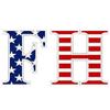 Farmhouse American Flag Greek Letter Sticker - 2.5" Tall view 1