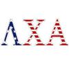 Lambda Chi Alpha American Flag Greek Letter Sticker - 2.5" Tall view 1