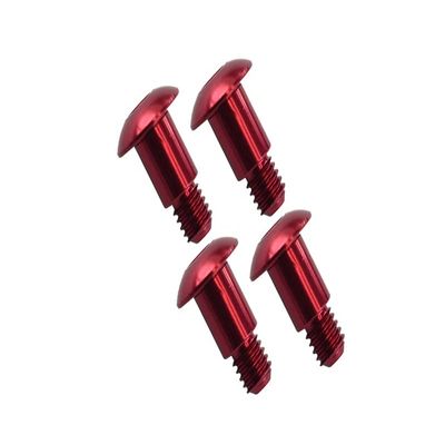 GPM for Tamiya GF01 Upgrade Parts Aluminum King Pin (5mmx6.2mmxM4) - 4Pcs Red