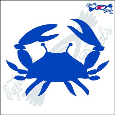 Eyecandy Decals Crab 1 6" Decal Sticker Blue