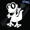 Eyecandy Decals Peace Gecko Lizard 6" Decal Sticker White view 1