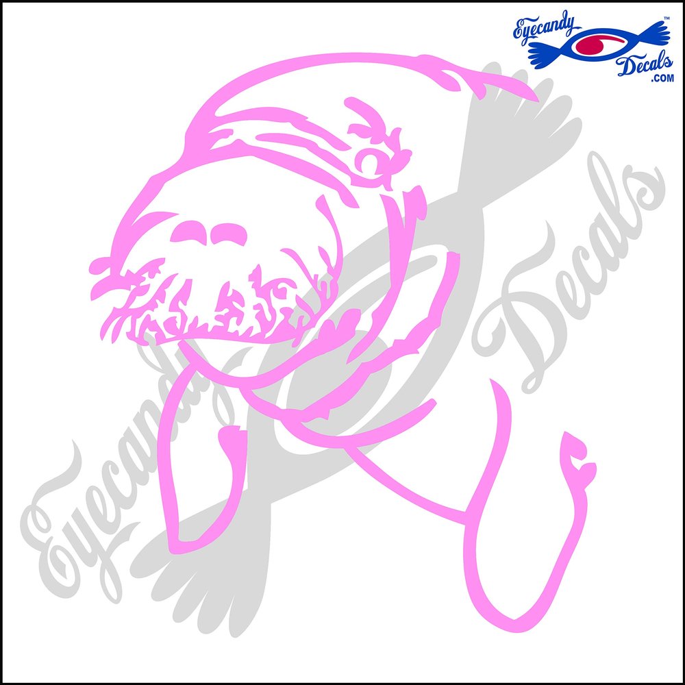Eyecandy Decals Manatee 2 5" Decal Sticker Light Pink