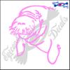 Eyecandy Decals Manatee 2 5" Decal Sticker Light Pink view 1