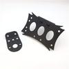 HTTMT MT409-BK Black Custom Horizontal Vertical Zigzag Style Side Mount License Plate Bracket 7 Inches x 4 Inches Compatible with Harley Davidson Kawasaki Suzuki view 4