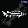 Eyecandy Decals Sturgeon Fish 6" White Decal Sticker view 1