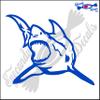 Eyecandy Decals Shark 1 6" Decal Sticker Blue view 1
